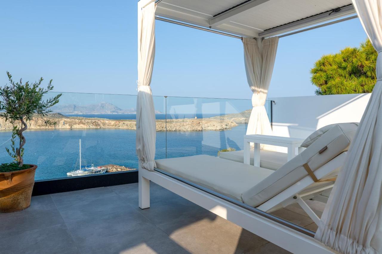 Lindos Shore Summer House With Jacuzzi And Sea View !!! ภายนอก รูปภาพ