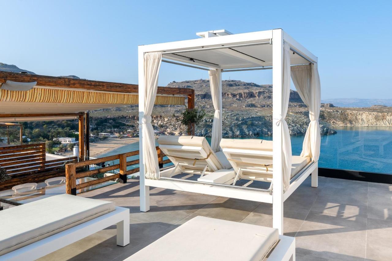 Lindos Shore Summer House With Jacuzzi And Sea View !!! ภายนอก รูปภาพ