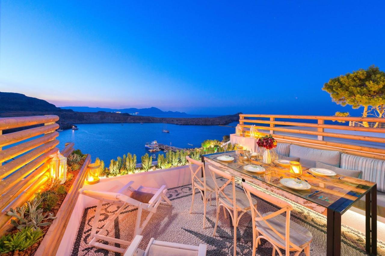 Lindos Shore Summer House With Jacuzzi And Sea View !!! ภายนอก รูปภาพ